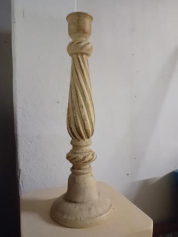 Vintage Beige Kandelaar - 45cm beschikbaar voor biedingen