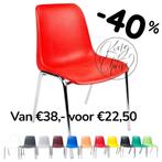 Kuipstoel Helene rood kantinestoelen stapelstoelen nieuw, Everardo, Marconiweg 10 Zeewolde, Nieuw, Info@everardo.nl