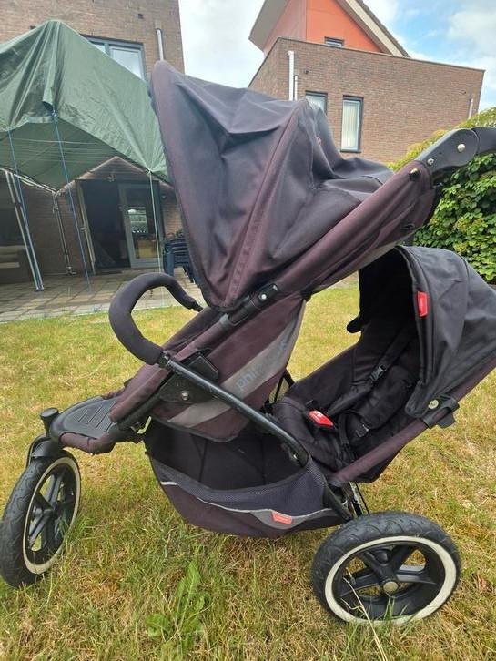 Phil & Teds duowagen, Kinderen en Baby's, Buggy's, Gebruikt, Regenhoes, Voetenzak, Ophalen