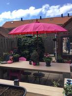 Ibiza style parasol 300 cm roze, Tuin en Terras, Parasols, Stokparasol, Zo goed als nieuw, Ophalen, Waterdicht
