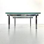 Vintage glass coffeetable FK-90 Fabricius & Kastholm, 1960s., Gebruikt, Vierkant, Glas, Minder dan 50 cm