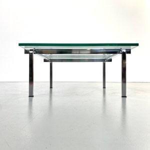 Vintage glass coffeetable FK-90 Fabricius & Kastholm, 1960s., Huis en Inrichting, Tafels | Salontafels, Gebruikt, Minder dan 50 cm