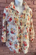 Foglie Rosse Tuniek-Blouse – Bloemenprint, 100% katoen, Maat 38/40 (M), Ophalen of Verzenden, Zo goed als nieuw, Rood