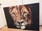 Posterjunkie canvas lion lioness duet, Ophalen, Zo goed als nieuw, Schilderij, Minder dan 50 cm