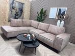 Velvet Velours Hoekbank - Beige - 300 x 210, Huis en Inrichting, Banken | Bankstellen, Ophalen, -, -, Hoekbank
