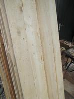 10 houten schotten, breed ca 43 cm, ca 250 cm lang dik 18mm, Doe-het-zelf en Verbouw, Hout en Planken, Ophalen, Gebruikt, Minder dan 25 mm