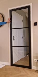 Arne & Bodil Evolve zwarte binnendeur met blank glas, Ophalen, 80 tot 100 cm, Binnendeur, Nieuw