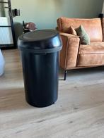 Brabantia prullenbak 60L (mat zwart), Ophalen, 50 tot 75 cm, 40 liter of meer, Zo goed als nieuw