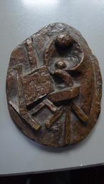 Bronzen plaquette van beeldhouwer 12 cm, Antiek en Kunst, Ophalen of Verzenden