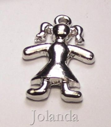 0793 Mooie Hanger Zilver Kleurige Metalen Meisjes Pop beschikbaar voor biedingen