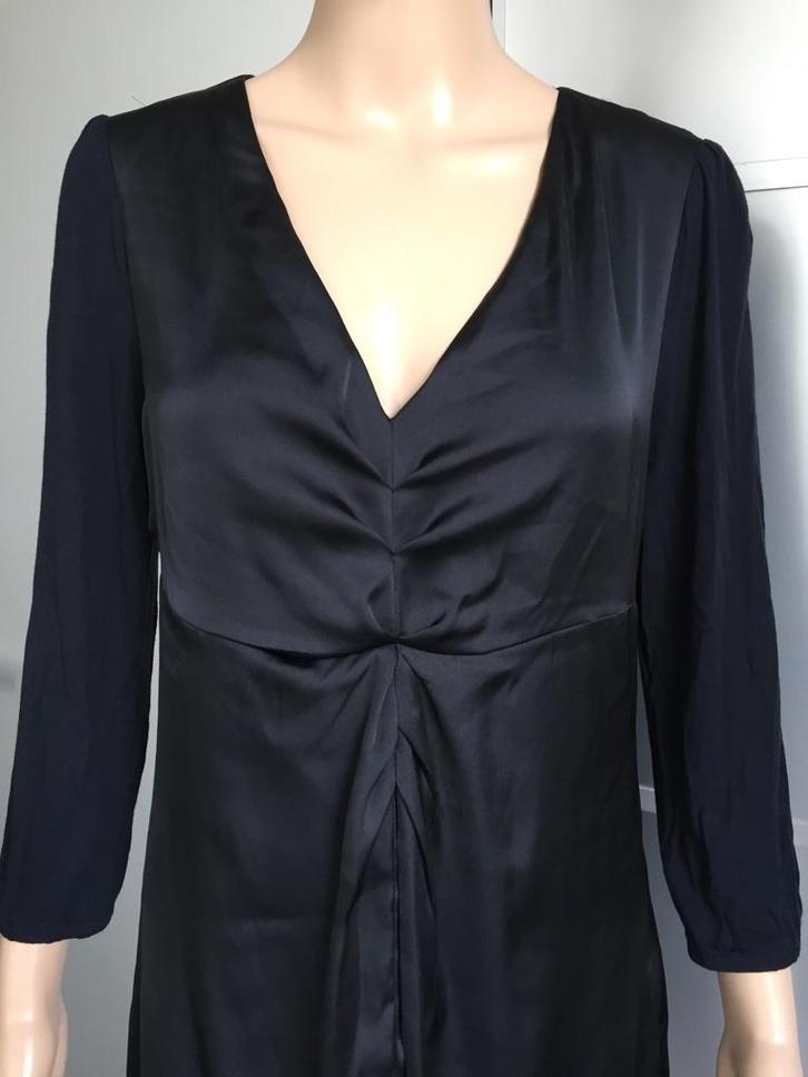 C209 AAIKO: donker-blauw jurk jurkje Maat M=38/40, Kleding | Dames, Jurken, Zo goed als nieuw, Maat 38/40 (M), Blauw, Knielengte