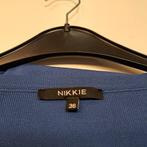 Nikkie strakke jurk in staal blauwe kleur effen. mt 36 43669, Blauw, ., Nikkie, Ophalen of Verzenden