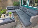 Wicker Loungeset met hocker - zeer goede staat!, Tuin en Terras, Tuinsets en Loungesets, Ophalen, 5 zitplaatsen, Bank, Zo goed als nieuw
