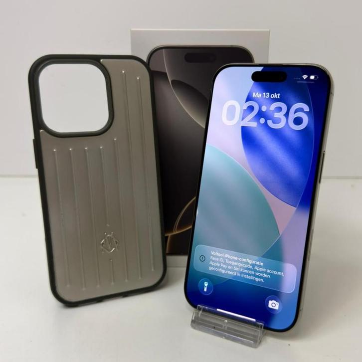 Apple iPhone 16 Pro 128GB Natural 94% | Zeer nette staat, Telecommunicatie, Mobiele telefoons | Apple iPhone, Zo goed als nieuw
