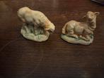 Twee vintage keramische schapen beeldjes, Ophalen