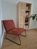 Oud roze fauteuil - terracotta kleur, Ophalen, Gebruikt, Stof, Modern