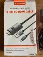 XSSIVE 8-Pin naar HDMI Kabel - zgan iphone ipad naar tv, Ophalen of Verzenden, Zo goed als nieuw, Minder dan 2 meter, HDMI-kabel