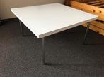 tafel salontafel wit blad metalen poten 80x80 cm - OPRUIMING, Minder dan 45 cm, Vierkant, Ophalen of Verzenden, Zo goed als nieuw