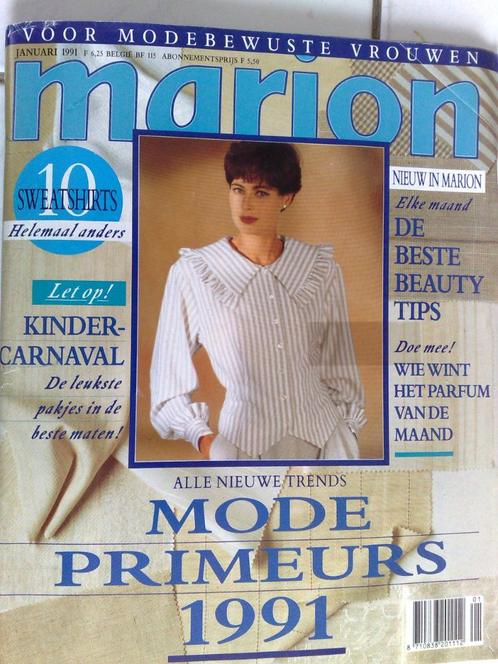 Marion zelfmaakmode januari nr. 1 / 1991, Hobby en Vrije tijd, Kledingpatronen, Gebruikt, Marion, Verzenden