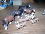 elanden met gewei en paarden mini voor kerstdorp station, Verzenden, Gebruikt, Dier