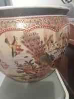 Chinese porseleinen viskom met vogeldecoratie, Antiek en Kunst, Antiek | Vazen, Ophalen of Verzenden