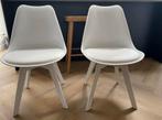 Witte kuipstoelen bureaustoel eetkamerstoel 2 stuks UTRECHT, Ophalen, Gebruikt, Wit, Twee