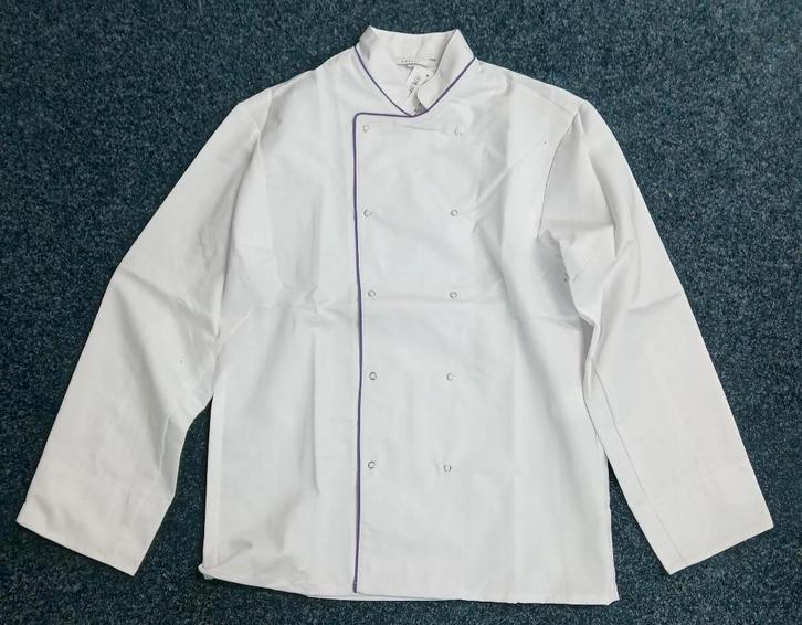 Nieuwe Koksbuis / Bakkersjas met bies., Huis en Inrichting, Keuken | Textiel, Nieuw, Overige typen, Wit, Verzenden