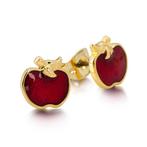 Disney by Couture Kingdom Snow White Apple Stud Earrings, Ophalen of Verzenden, Zo goed als nieuw, Goud