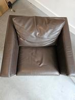 2 IKEA Leren Fauteuils - Bruin - Goede Staat, Huis en Inrichting, Fauteuils, Ophalen, Gebruikt, 75 tot 100 cm, Modern
