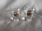 KEES BOONTJE glaasjes, 2 stuks, Verzamelen, Glas en Borrelglaasjes, Ophalen of Verzenden, Zo goed als nieuw, Borrel- of Shotglas