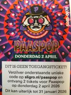 Paaspop 2026 donderdag 2 april (2 tickets), Tickets en Kaartjes, Evenementen en Festivals, Twee personen