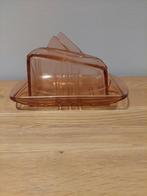 Art Deco Roze/Amber Glazen Botervloot - Jaren 30, Ophalen