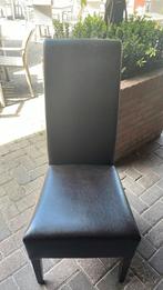 Leuke stoelen 6 stuks, Ophalen, Gebruikt, Bruin, Leer