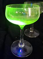 3 Anna Groen Coupe Glazen - 14 cm, Ophalen of Verzenden