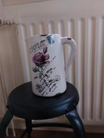 Vaas met print van een roze roos, Huis en Inrichting, Woonaccessoires | Vazen, Overige kleuren, Aardewerk of Porselein, Ophalen of Verzenden