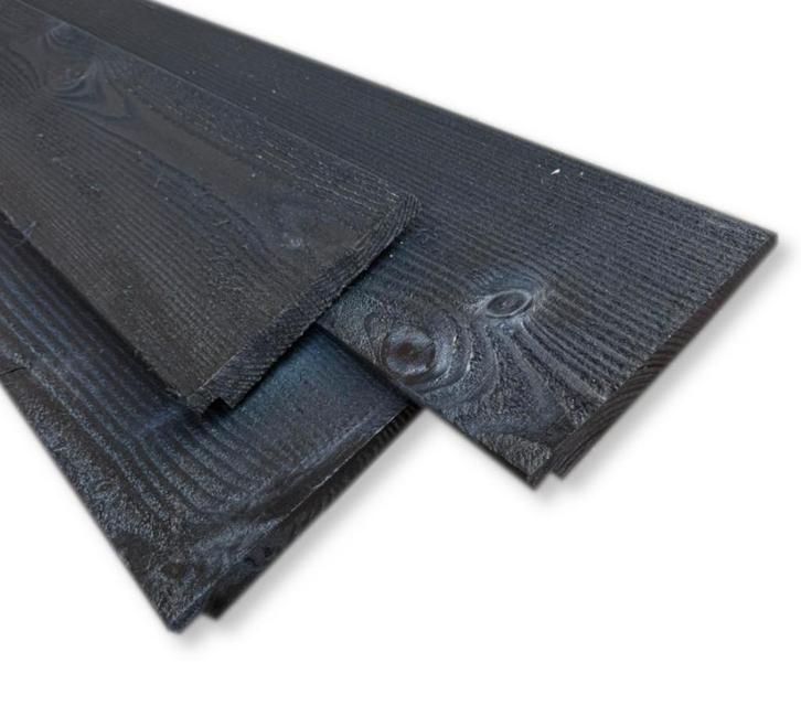 Partij Douglas Zweeds Rabat zwart gecoat, Tuin en Terras, Palen, Balken en Planken, Nieuw, Planken, 250 cm of meer, Ophalen