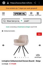 Mooie draai stoel zachte bouclé stofbekleding, Ophalen, Zo goed als nieuw, Overige kleuren, Eén