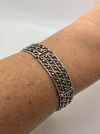 K673 Prachtige antieke zilveren paneel armband, Sieraden, Tassen en Uiterlijk, Antieke sieraden, Armband, Ophalen of Verzenden