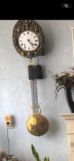 Franse klok met harpslinger, Huis en Inrichting, Woonaccessoires | Klokken, Ophalen, Gebruikt, Analoog, Wandklok