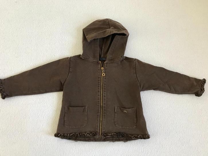 Lili Gaufrette vest M 3 jaar / 92 bruin, Kinderen en Baby's, Kinderkleding | Maat 92, Gebruikt, Meisje, Trui of Vest, Ophalen of Verzenden