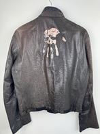 Hugo Boss Leather Jacket – Rare Horsehide Edition w/ Artwork, Verzenden, Zwart, Hugo Boss, Gedragen