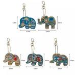 Diamond Painting nr 297 sleutelhangers olifanten OP=OP, Ophalen, Nieuw, Knutselwerk