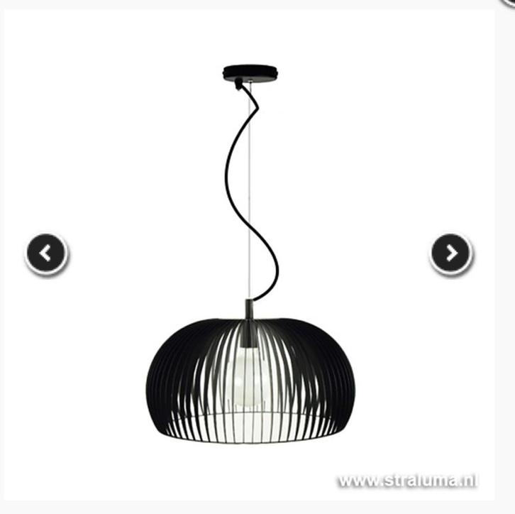 Zwarte hanglamp Straluma, Huis en Inrichting, Lampen | Hanglampen, Zo goed als nieuw, Metaal, Ophalen of Verzenden