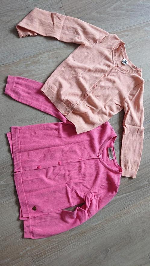 2 vestjes (roze en zalmroze, maat 110-116), Kinderen en Baby's, Kinderkleding | Maat 110, Zo goed als nieuw, Meisje, Jurk of Rok