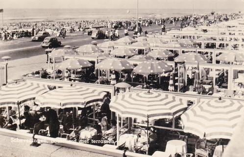 02852 - Scheveningen - Boulevard met terrassen, Verzamelen, Ansichtkaarten | Nederland, Ongelopen, Zuid-Holland, 1940 tot 1960