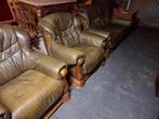 Kuip leren bankstel zwaar model 3-1-1 zits, Ophalen of Verzenden, Zo goed als nieuw, 75 tot 100 cm, Leer
