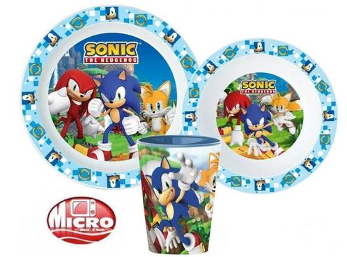 Sonic Kinderservies met Beker - Magnetron, Kinderen en Baby's, Babyvoeding en Toebehoren, Nieuw, Overige typen, Ophalen of Verzenden