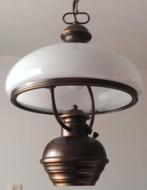 Hanglamp met 2-lichtbronnen, Huis en Inrichting, Lampen | Hanglampen, Verzenden, Gebruikt, Glas, Minder dan 50 cm