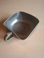 Vintage Tinnen Asbak met Bloemmotief, Antiek en Kunst, Ophalen of Verzenden