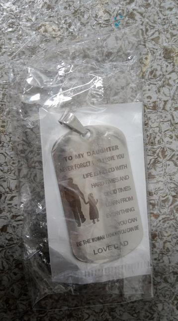 Vader dochter cadeau ketting hanger beschikbaar voor biedingen
